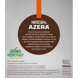 NESCAFE | Καφές Espresso Azera Sticks 20x2.5g