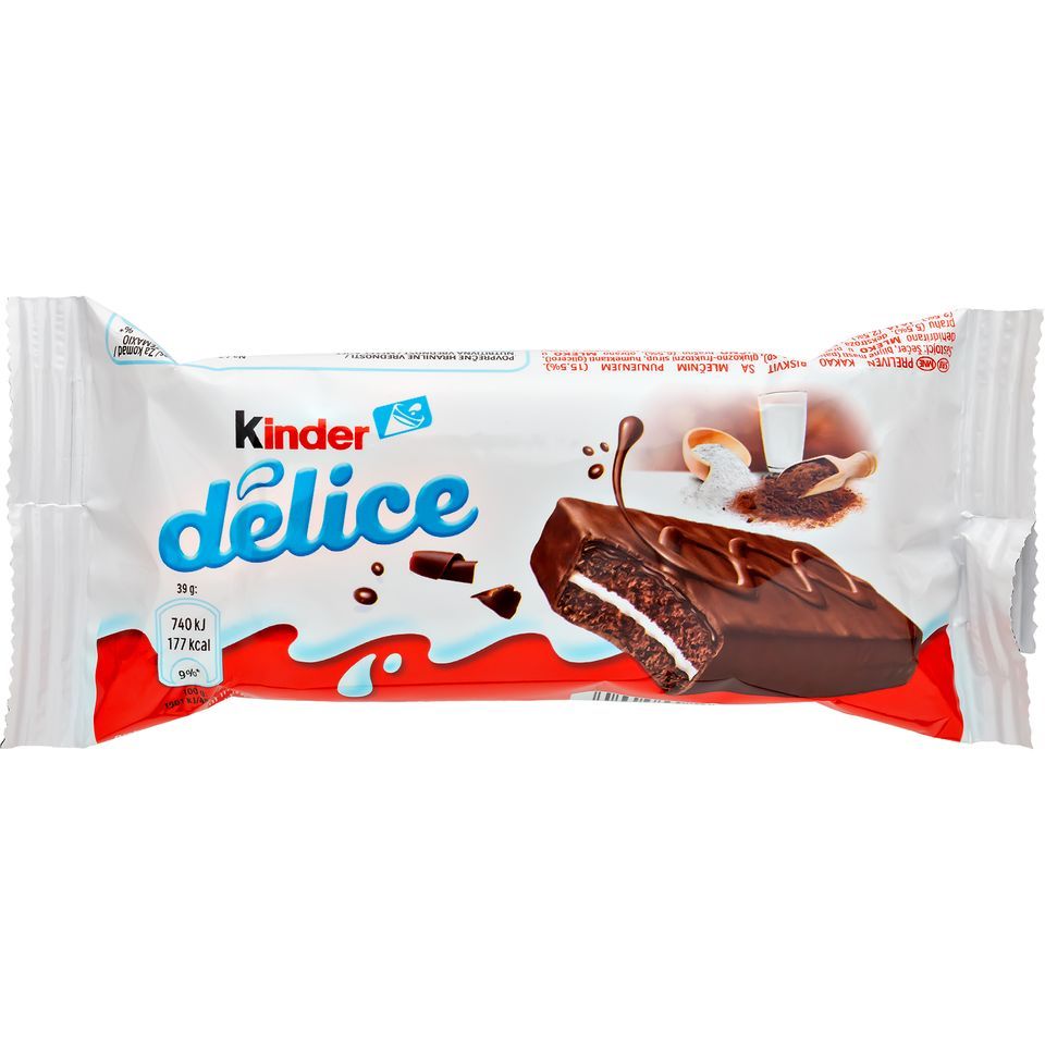 KINDER Cake Bar Delice Κακάο & Γάλα 39g