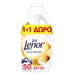 LENOR | Υγρό Πλυντηρίου Ρούχων Gold Orchid 25 Μεζούρες 1+1 Δώρο