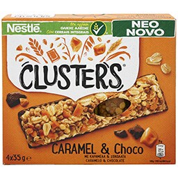 NESTLE | CLUSTERS | ΜΠΑΡΕΣ ΔΗΜΗΤΡΙΑΚΩΝ ΜΕ ΣΟΚΟΛΑΤΑ ΚΑΙ ΚΑΡΑΜΕΛΑ 4X35 GR