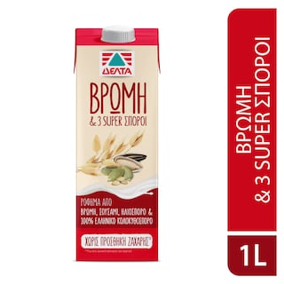 ΔΕΛΤΑ | Ρόφημα Βρώμης και 3 Super Σπόροι  1 lt