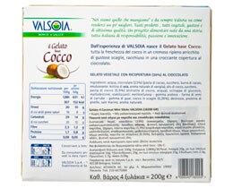 VALSOIA | COCONUT ICE CREAM MINI STICKS  4X50GR