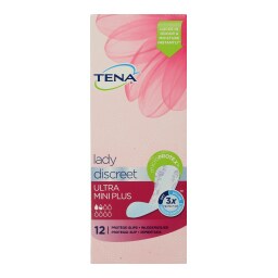 TENA | LADY | ΣΕΡΒΙΕΤAKIA ΕΛΑΦΡΑΣ ΑΚΡΑΤΕΙΑΣ ULTRA MINI PLUS 12 ΤΕΜ