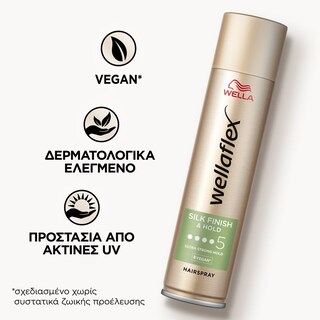 WELLAFLEX | Λακ Μαλλιών Silk Finish & Hold Έξτρα Δυνατό 400ml