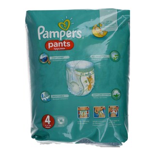 PAMPERS | ΠΑΝΕΣ ΒΡΑΚΑΚΙΑ NΟΥΜΕΡΟ 4 (9-14ΚG) 16 ΤΕΜ