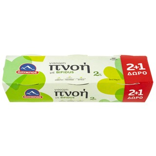 ΠΝΟΗ | OLYMPOS YOGHURT PNOI 2% 2Χ170G ΚΑΙ 170GR GIF   170GR GIFT