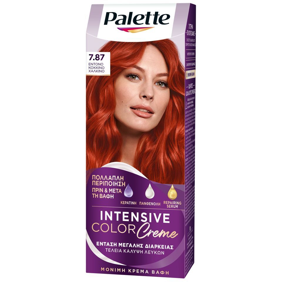 PALETTE Βαφή Μαλλιών Intensive Color Creme 7.87 Έντονο Κόκκινο Χάλκινο 1 Τεμ.