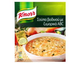KNORR | Σούπα Βοδινό Ζυμαρικά ABC 80g