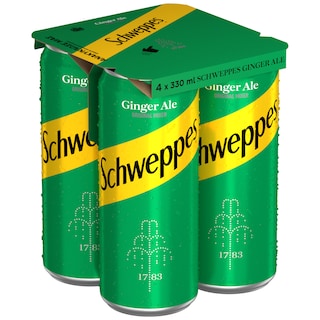 SCHWEPPES | ΑΝΑΨΥΚΤΙΚΟ GINGER ALE ΚΟΥΤΙ 4 X 330 ML