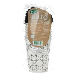 DUNI BIO | Ποτήρια Βιοδιασπώμενα & Καπάκια 8 Τεμάχια