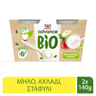 ADVANCE | Επιδόρπιο Γιαουρτιού Μήλο Αχλάδι Σταφύλι 2x140g