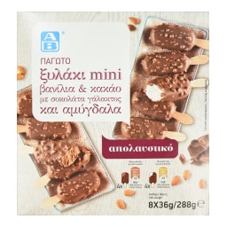 Παγωτό Ξυλάκι Mini Βανίλια Σοκολάτα Αμύγδαλο 8X36gr