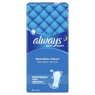 ALWAYS | Σερβιέτες Profresh Maxi Night 9 Τεμάχια