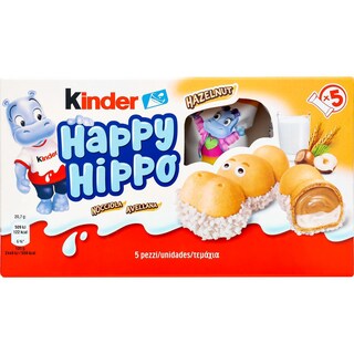 Γκοφρέτα Happy Hippo Φουντούκι 5x20.7g
