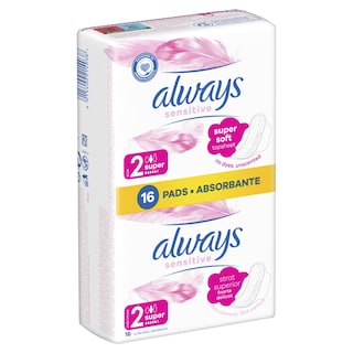 ALWAYS | Σερβιέτες Sensitive Super 16 Τεμάχια