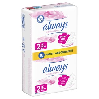 ALWAYS | Σερβιέτες Sensitive Super 16 Τεμάχια