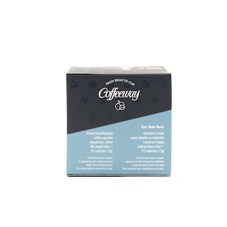 COFFEE WAY | Κάψουλες Καφέ Pure Water Decaf 12x5g 10+2 Δώρο