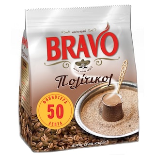 BRAVO | Καφές Ελληνικός Πολίτικος 194g Έκπτωση 0.50Ε