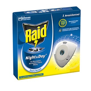 RAID | Εντομοαπωθητικό Υγρό Night & Day Ανταλλακτικό 1 Τεμάχιο