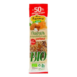 BIO FARMA | Παστέλι Αμύγδαλο & Μέλι 30g + 50% Δώρο