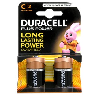 DURACELL | Μπαταρίες Αλκαλικές Plus Power C 2 Τεμάχια