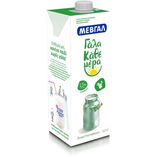 ΜΕΒΓΑΛ | MILK 1,5 % ΛΙΠΑΡΑ ΟΛΗ ΜΕΡΑ ΓΑΛΑ 1 LT