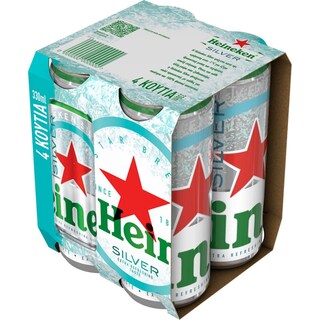HEINEKEN | Μπύρα Silver Lager Κουτί 4x330ml