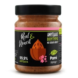 PAMI | REAL & HONEST | Αμυγδαβούτυρο Χωρίς Προσθήκη Ζάχαρης 250g