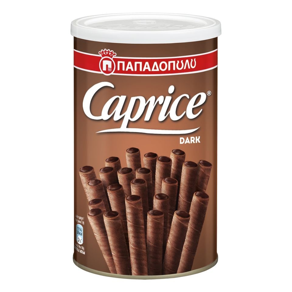 CAPRICE Πουράκια Γκοφρέτα Κρέμα Μαύρη Σοκολάτα 250gr