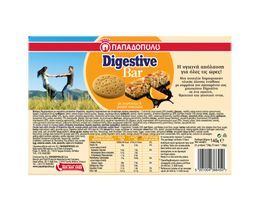 ΠΑΠΑΔΟΠΟΥΛΟΥ | DIGESTIVE | Μπάρες Δημητριακών Digestive Πορτοκάλι Μαύρη Σοκολάτα
