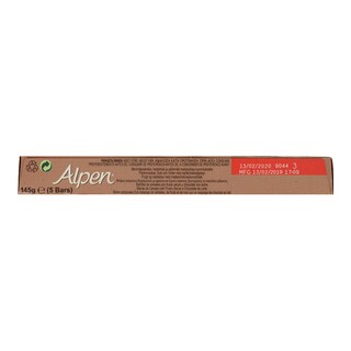 ALPEN | Μπάρες Δημητριακών Φρούτα Ξηροί Καρποί Σοκολάτα 5x29gr