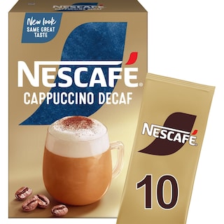 NESCAFE | GOLD | Στιγμιαίος Καφές Cappuccino Decaf 10x12.5gr