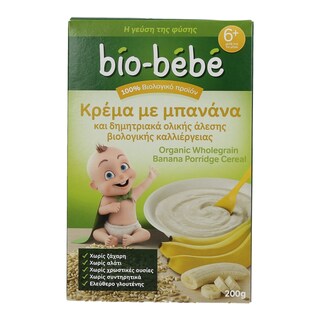 BIO BEBE | ΚΡΕΜΑ ΠΑΙΔΙΚΗ ΜΠΑΝΑΝΑ ΚΑΙ ΔΗΜΗΤΡΙΑΚΑ ΟΛΙΚΗΣ ΑΛΕΣΗΣ ΒΙΟΛΟΓΙΚΟ 200 GR