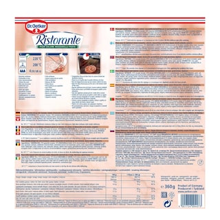 DR.OETKER | RISTORANTE | Πίτσα Κατεψυγμένη Σαλάμι Μοτσαρέλα Πέστο 360gr