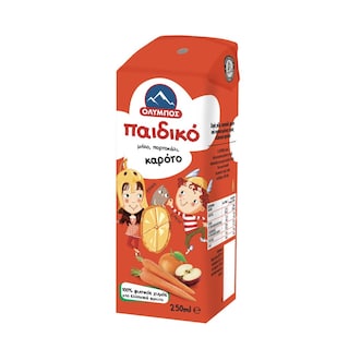 ΟΛΥΜΠΟΣ | OLYMPOS JUICE CARROT 3X250ML(-0.30E)
