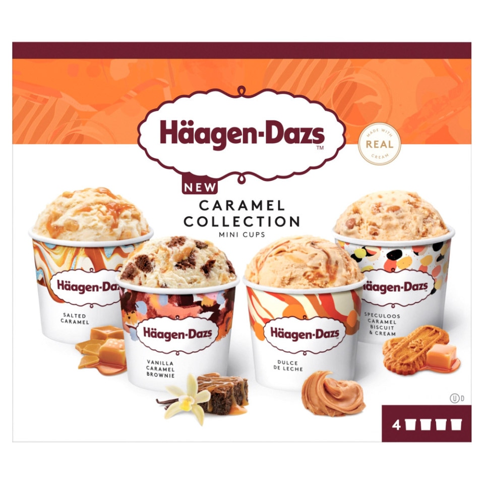 HAAGEN DAZS Παγωτό Caramel Collection 4 Mini Cups 320g