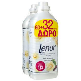 LENOR | Μαλακτικό Ρούχων Βούτυρο Καριτέ 80+32 Μεζούρες Δώρο