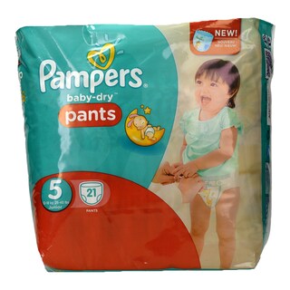 PAMPERS | PAMPERS BABY DRY ΠΑΝΕΣ ΒΡΑΚΑΚΙΑ 12  18 KGR No 5 JUNIOR 21 ΤΕΜ