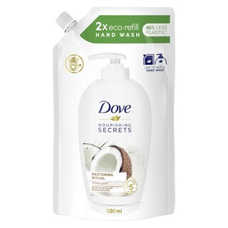 DOVE | Κρεμοσάπουνο Καρύδα & Γάλα Αμυγδάλου Ανταλλακτικό 500ml
