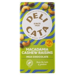 DELICATA | Σοκολάτα Γάλακτος με Μακαντέμια και Κάσιους 150g