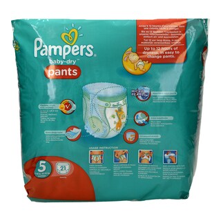 PAMPERS | PAMPERS BABY DRY ΠΑΝΕΣ ΒΡΑΚΑΚΙΑ 12  18 KGR No 5 JUNIOR 21 ΤΕΜ