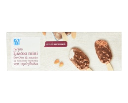 ΑΒ | Παγωτό Ξυλάκι Mini Βανίλια Σοκολάτα Αμύγδαλο 8X36gr