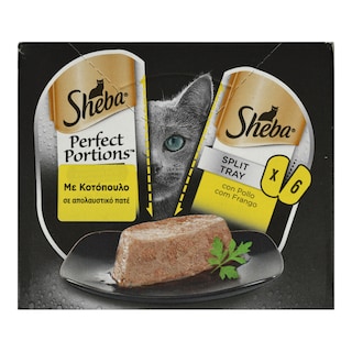 SHEBA | Γατοτροφή Perfect Portions Πατέ Κοτόπουλο 3x75g