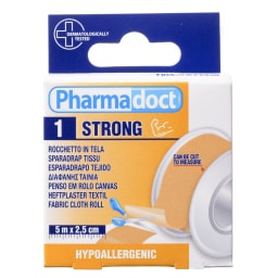 PHARMADOCT | Ταινία Αυτοκόλλητη Υφασμάτινη 5mx2,5cm 1 Τεμάχιο