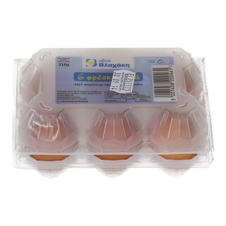 ΒΛΑΧΑΚΗΣ | ΑΥΓΑ ΑΧΥΡΩΝΑ 310 GR 6 ΤΕΜ