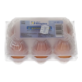 ΒΛΑΧΑΚΗΣ | ΑΥΓΑ ΑΧΥΡΩΝΑ 310 GR 6 ΤΕΜ