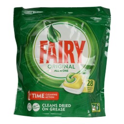 FAIRY | Κάψουλες Πλυντηρίου Πιάτων All in 1 Λεμόνι 28 Τεμάχια