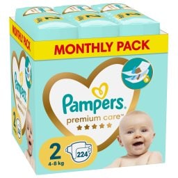 PAMPERS | Πάνες Μωρού Premium Care Νο2 Αποκλειστικά Online 224 Τεμάχια