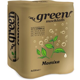 GREEN | Αναψυκτικό Mocktail Mastic με Στέβια 4x330ml