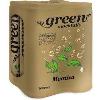 GREEN | Αναψυκτικό Mocktail Mastic με Στέβια 4x330ml